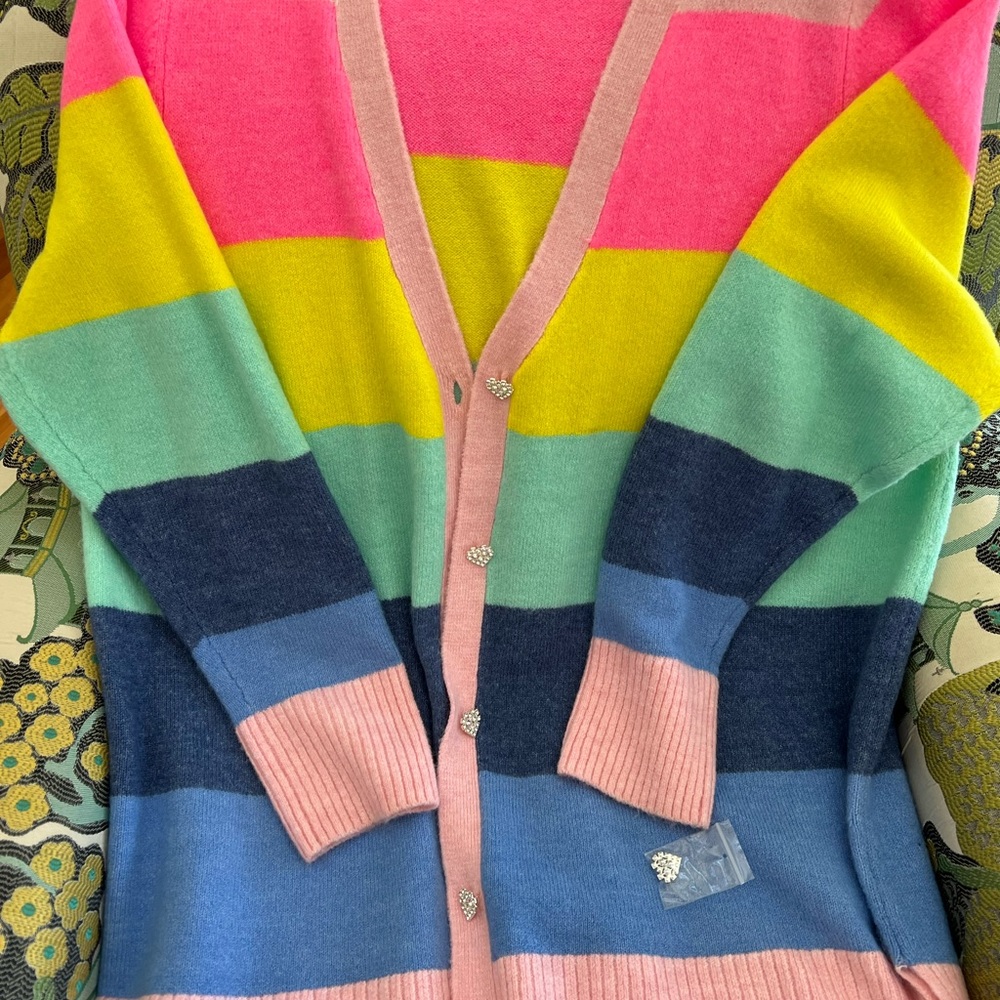 Crown & Ivy Rainbow Cardigan 🌈